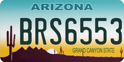 AZ license plate BRS6553