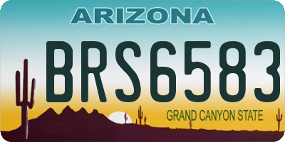 AZ license plate BRS6583