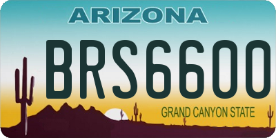 AZ license plate BRS6600