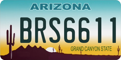 AZ license plate BRS6611