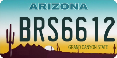 AZ license plate BRS6612
