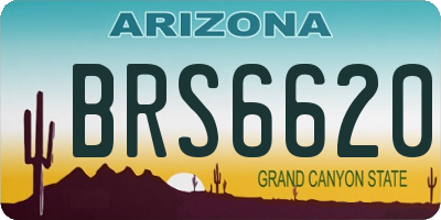 AZ license plate BRS6620