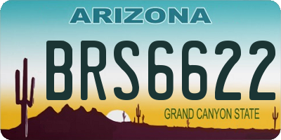 AZ license plate BRS6622