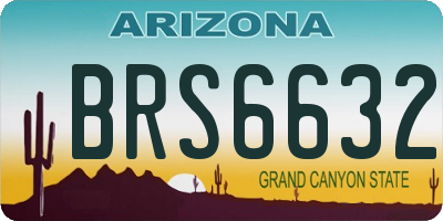 AZ license plate BRS6632