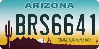 AZ license plate BRS6641