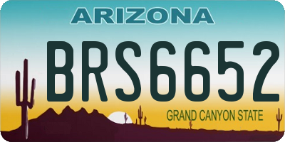 AZ license plate BRS6652