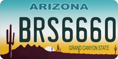 AZ license plate BRS6660