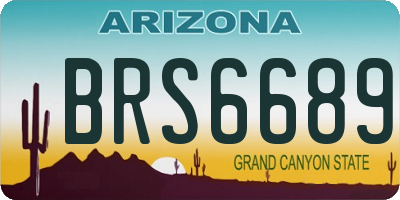 AZ license plate BRS6689