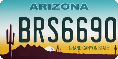 AZ license plate BRS6690