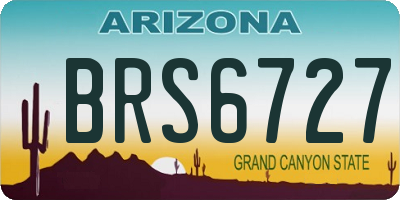 AZ license plate BRS6727
