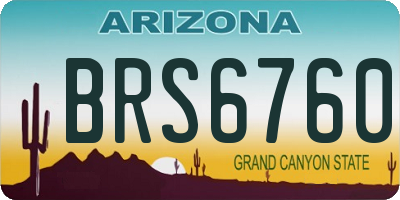 AZ license plate BRS6760