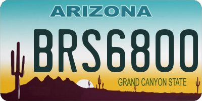 AZ license plate BRS6800