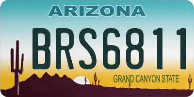 AZ license plate BRS6811