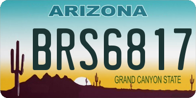 AZ license plate BRS6817