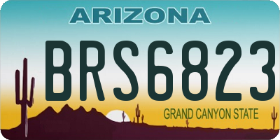 AZ license plate BRS6823