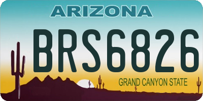 AZ license plate BRS6826