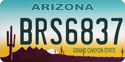 AZ license plate BRS6837