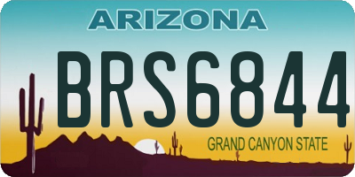 AZ license plate BRS6844