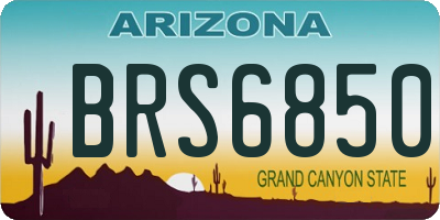 AZ license plate BRS6850