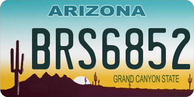 AZ license plate BRS6852