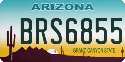 AZ license plate BRS6855
