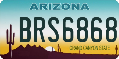 AZ license plate BRS6868