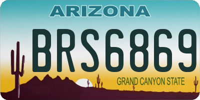 AZ license plate BRS6869