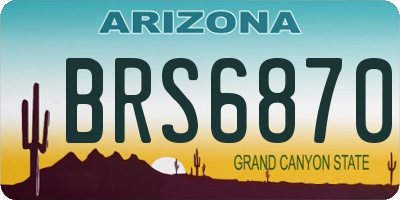 AZ license plate BRS6870