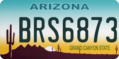 AZ license plate BRS6873