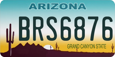 AZ license plate BRS6876