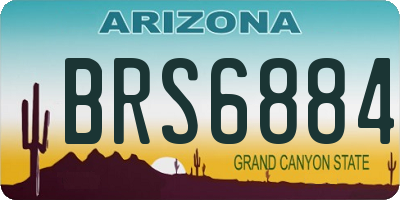 AZ license plate BRS6884