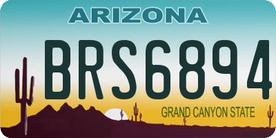 AZ license plate BRS6894