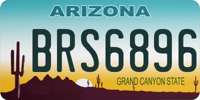 AZ license plate BRS6896