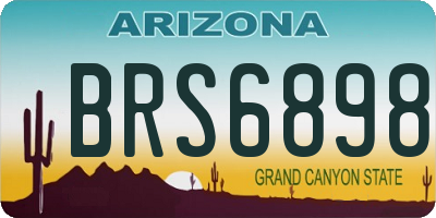 AZ license plate BRS6898