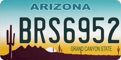 AZ license plate BRS6952