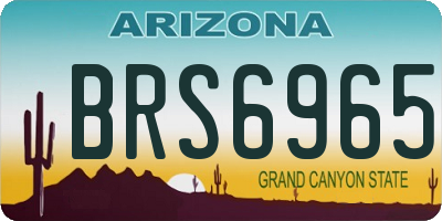 AZ license plate BRS6965