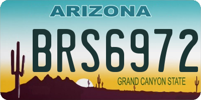 AZ license plate BRS6972