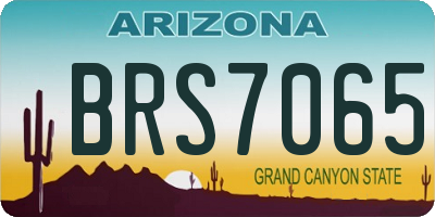 AZ license plate BRS7065