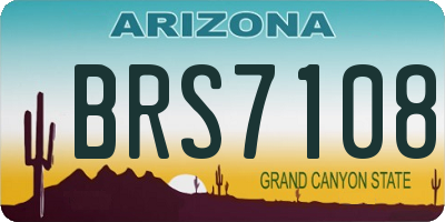 AZ license plate BRS7108