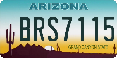 AZ license plate BRS7115