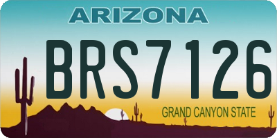 AZ license plate BRS7126