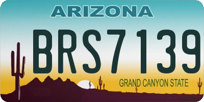 AZ license plate BRS7139