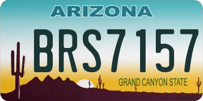 AZ license plate BRS7157