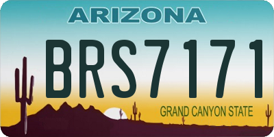 AZ license plate BRS7171
