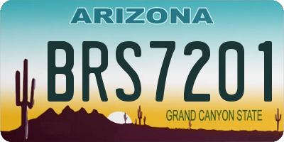 AZ license plate BRS7201