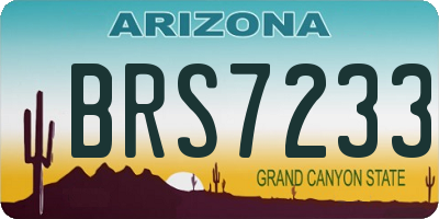AZ license plate BRS7233