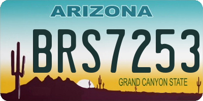 AZ license plate BRS7253