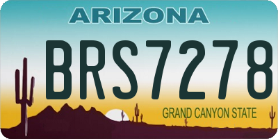 AZ license plate BRS7278