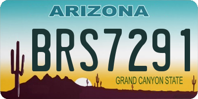 AZ license plate BRS7291