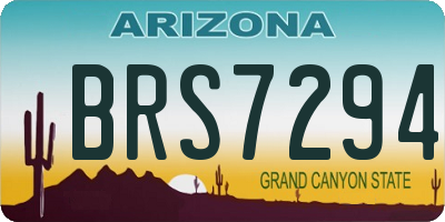 AZ license plate BRS7294